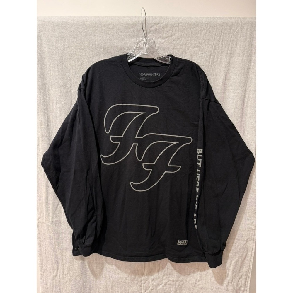Foo Fighters But Here We Are 2023 Long Sleeve Graphic T-Shirt Mens XL Black Rock